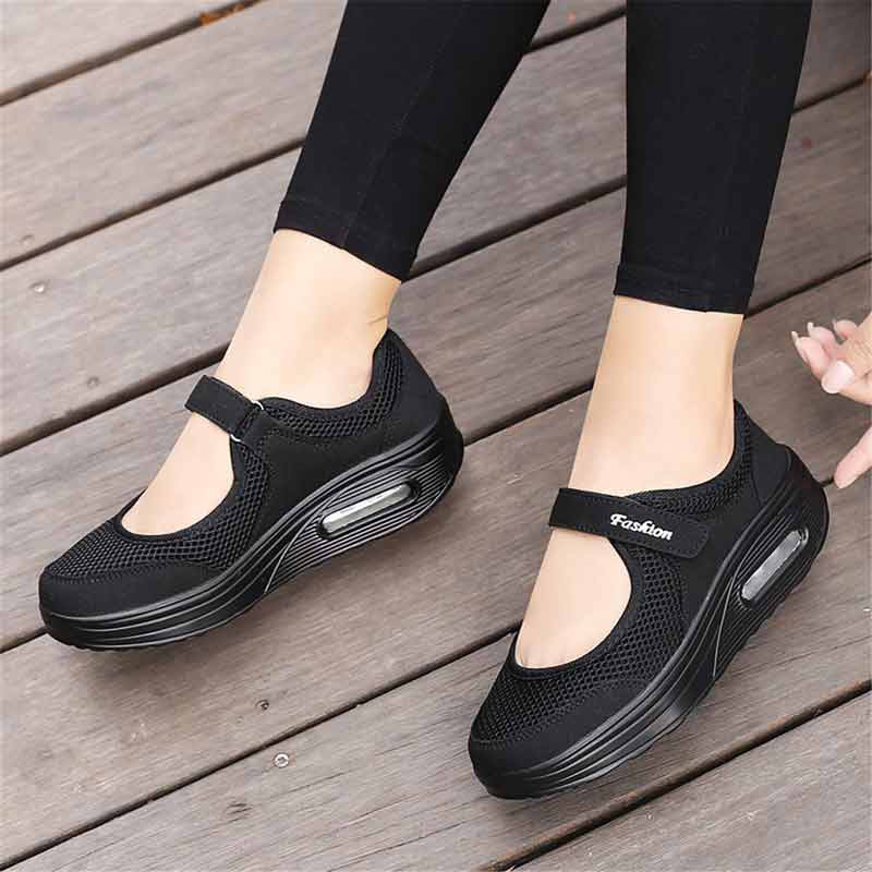 Chaussures à Scratch Relaxant le Pied et le Talon - Mary Janes