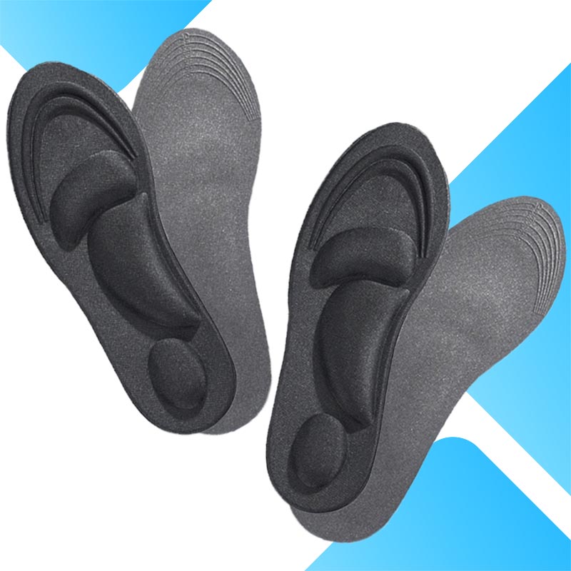 Semelles Anti douleurs 4D à mémoire de Forme Noires - Lot de 2 paires