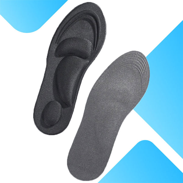 Semelles Confort Mémoire De Forme - Noir Taille 35-36 - Absorption Chocs & Respirantes